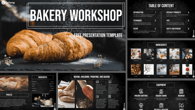 Bakery Workshop Presentation Template - Cover | Free Templates | Free Powerpoint | Free Slides