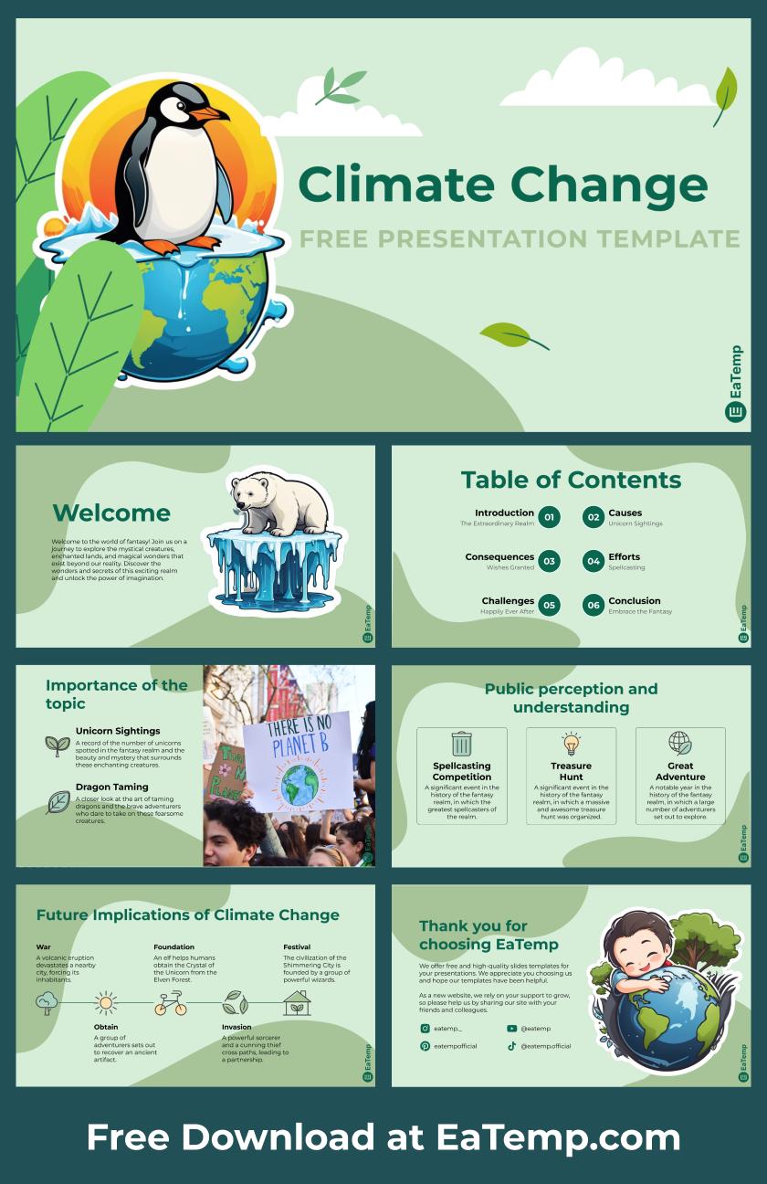 Climate Change PPT Presentation Template