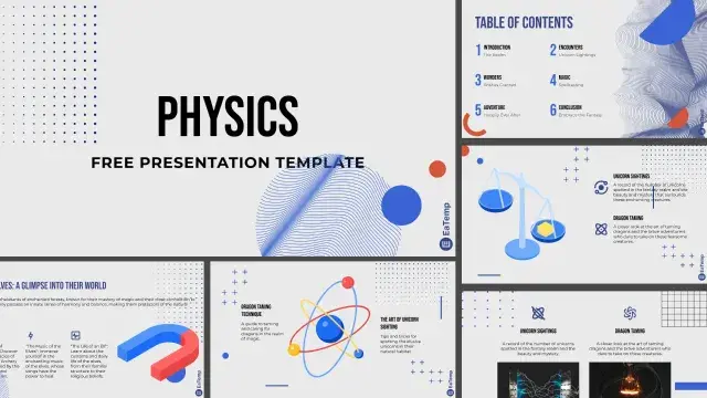 Physics PowerPoint Presentation Template - Cover