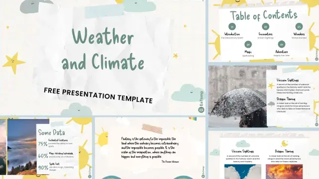 Weather and Climate PPT Presentation Template - Cover