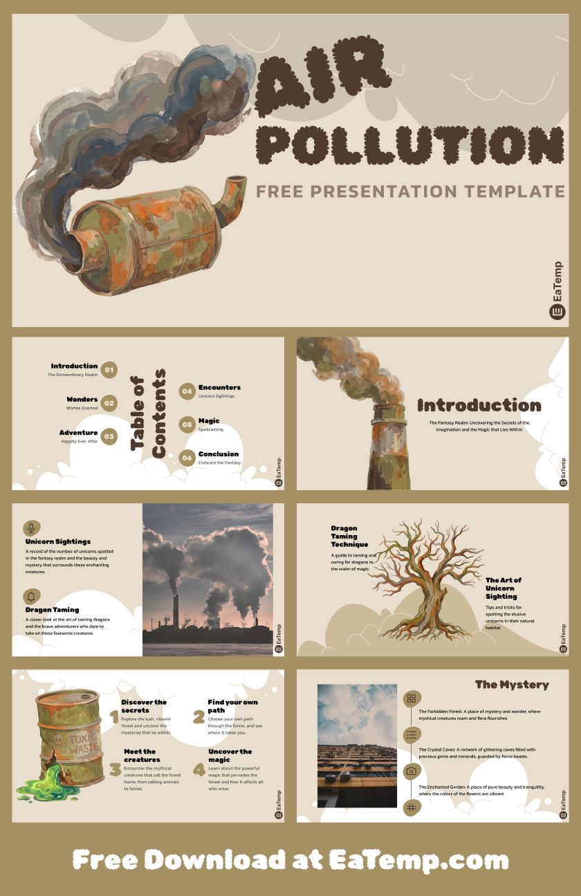 Air Pollution 13 Air Pollution PPT Presentation Template