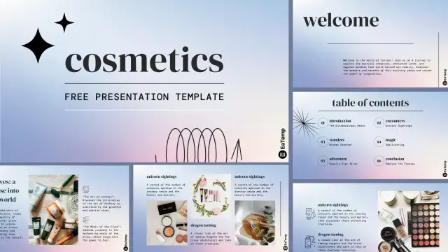 Cosmetics PPT Presentation Template - Slides Cover