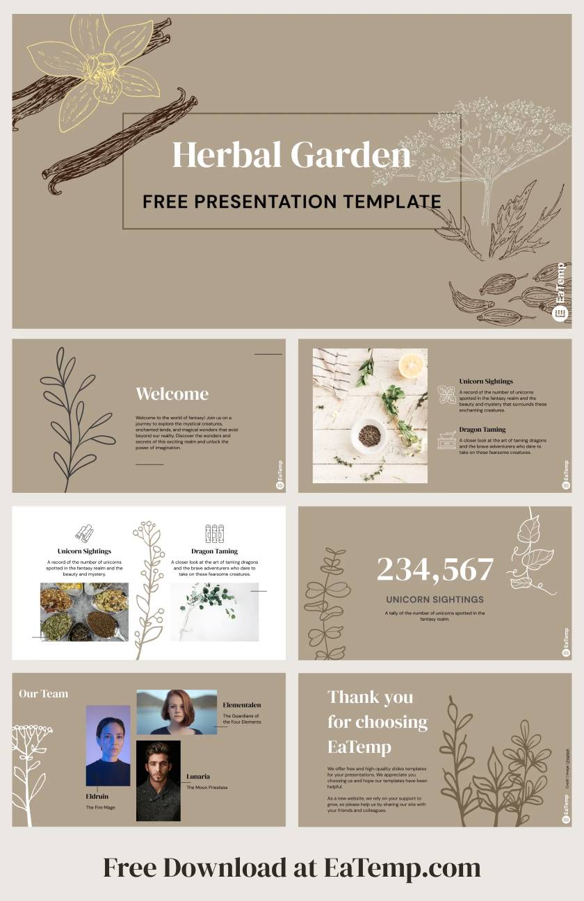 Herbal Garden PPT Presentation Template