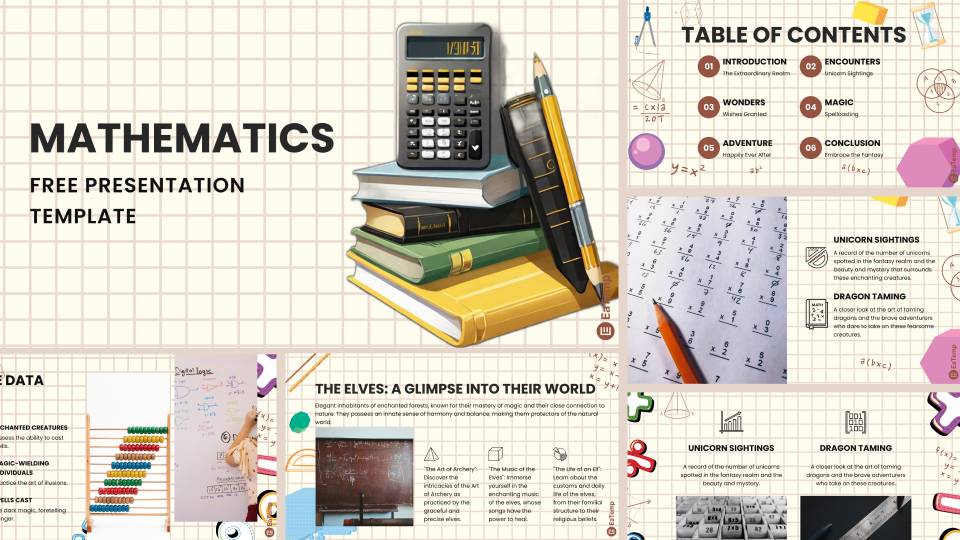Maths Powerpoint Presentation Template - Cover