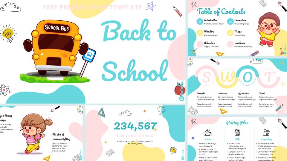 Back to School PPT Presentation Template