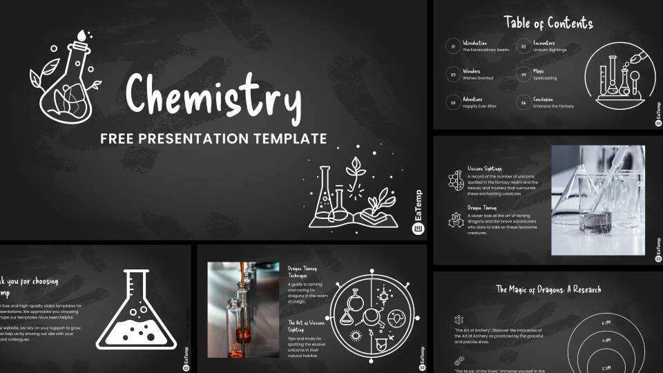 Chemistry PPT Presentation Template - Slides Cover