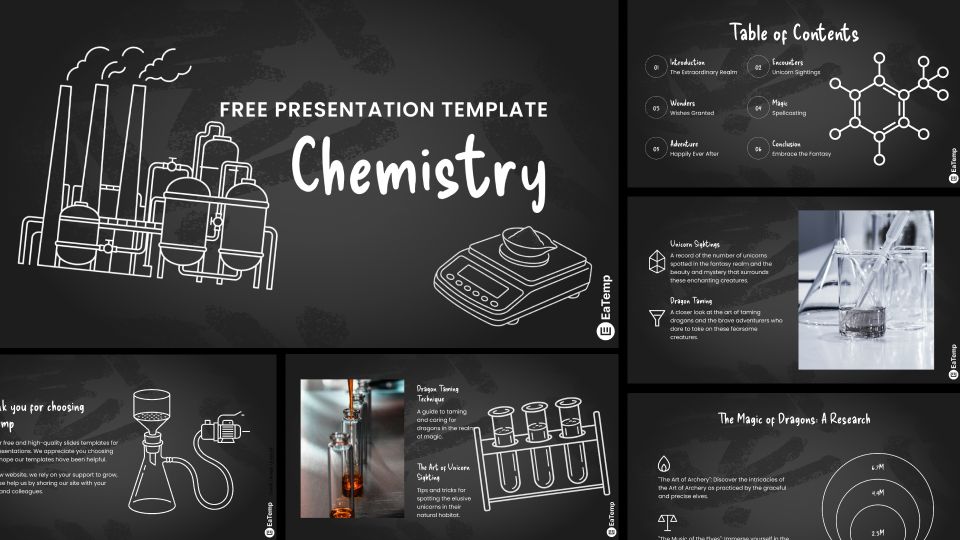 Chemistry PPT Presentation Template - Slides Cover