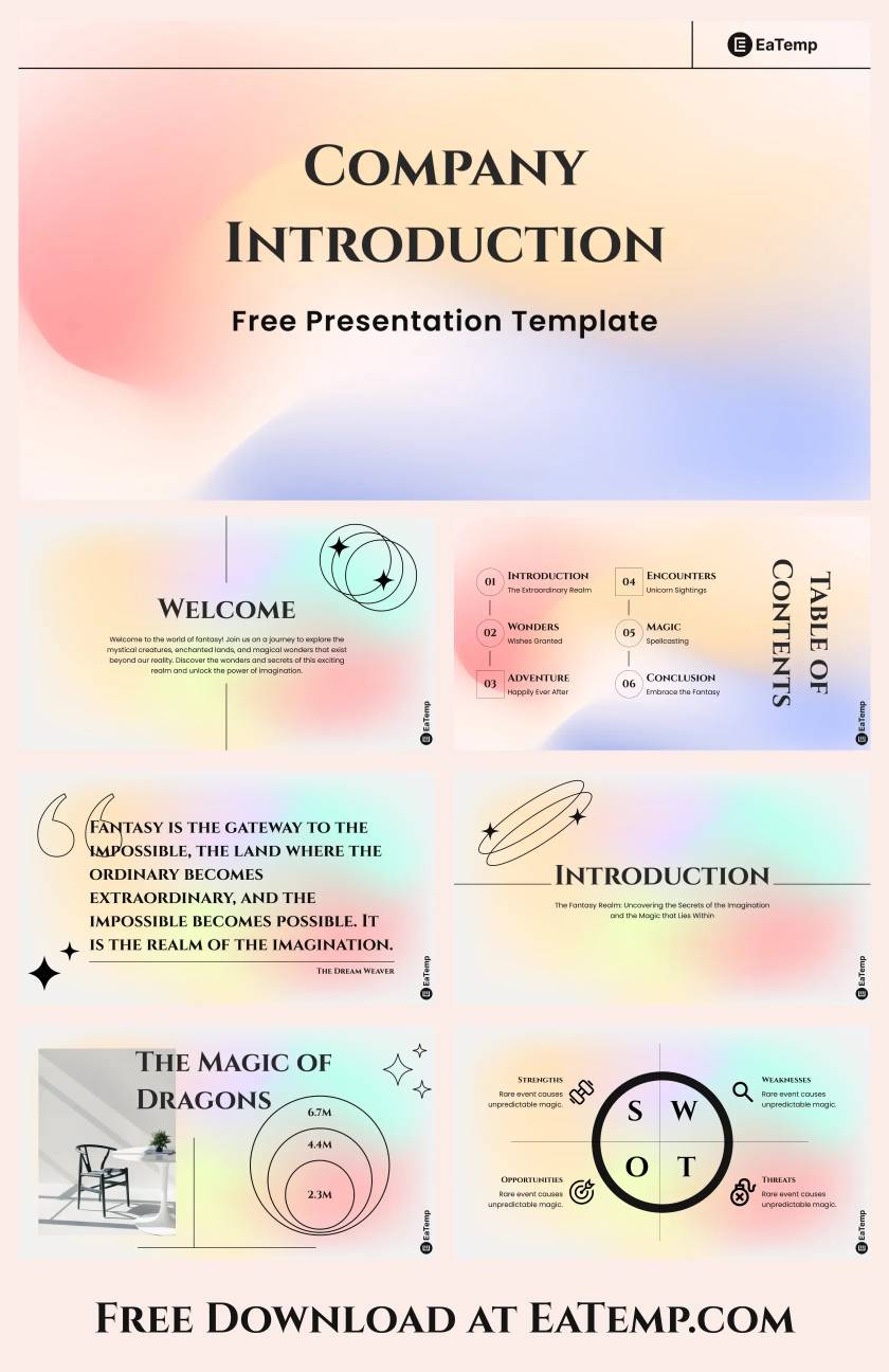 Company Introduction PPT Presentation Template