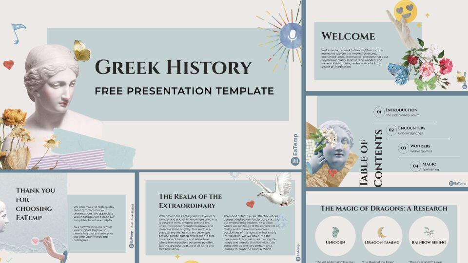 Greek History PPT Presentation Template