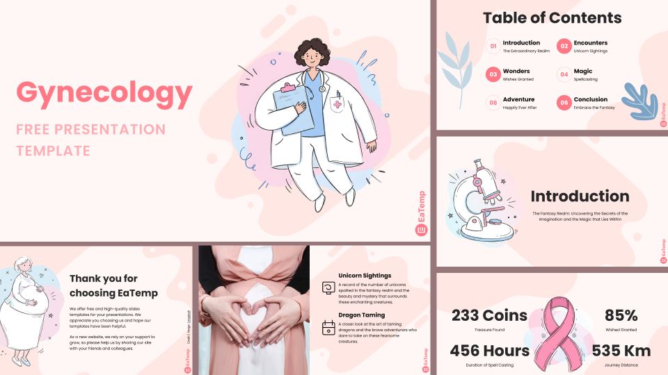 Gynecology PPT Presentation Template - Slides Cover