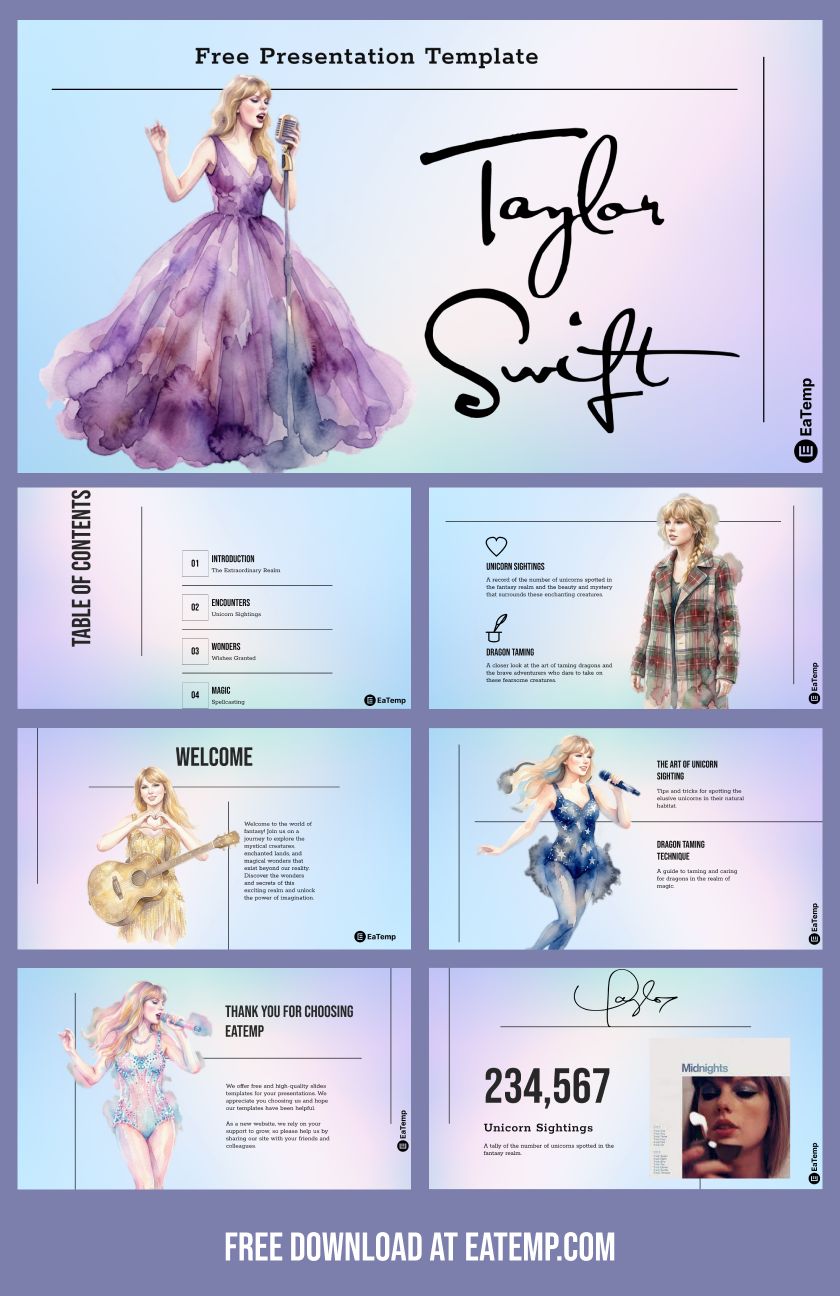 Taylor Swift PPT Presentation Template