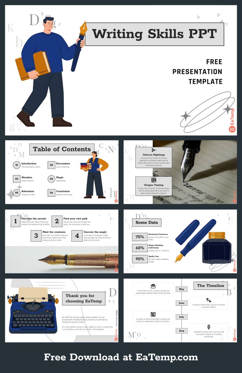 Writing Skills PPT Presentation Template