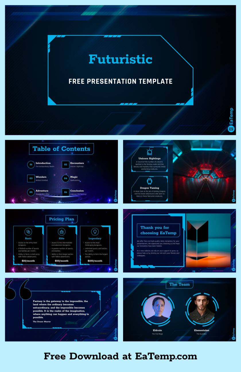 Futuristic PowerPoint Presentation Template 1