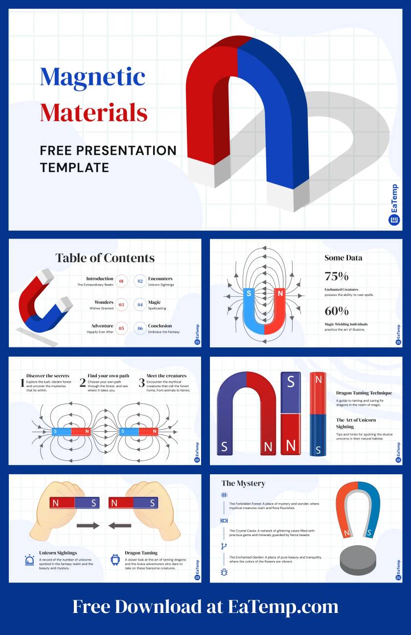 Magnetic Materials PPT Presentation Template