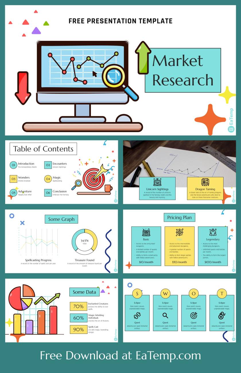 market research in a presentation