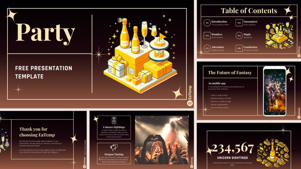 PPT Party Presentation Template