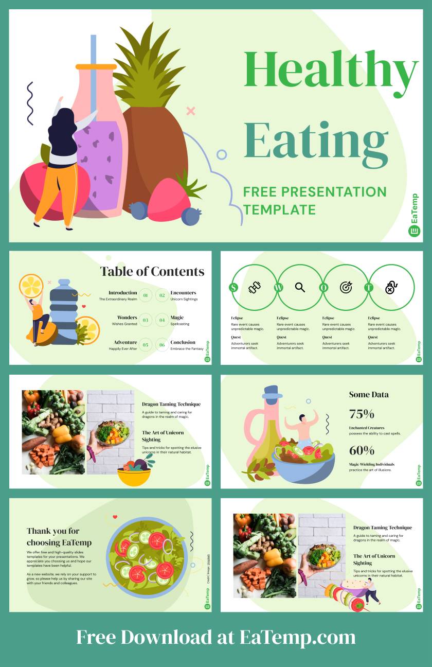 PowerPoint on Healthy Eating Presentation Template