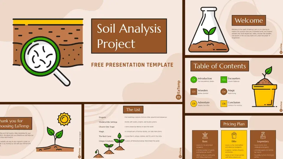 Soil Analysis Project PPT Presentation Template
