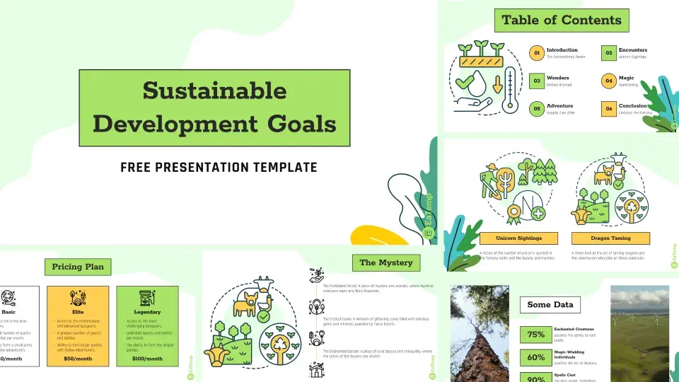 Sustainable Development Goals PPT Presentation Template