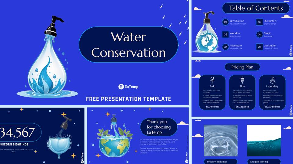Water Conservation PPT Presentation Template