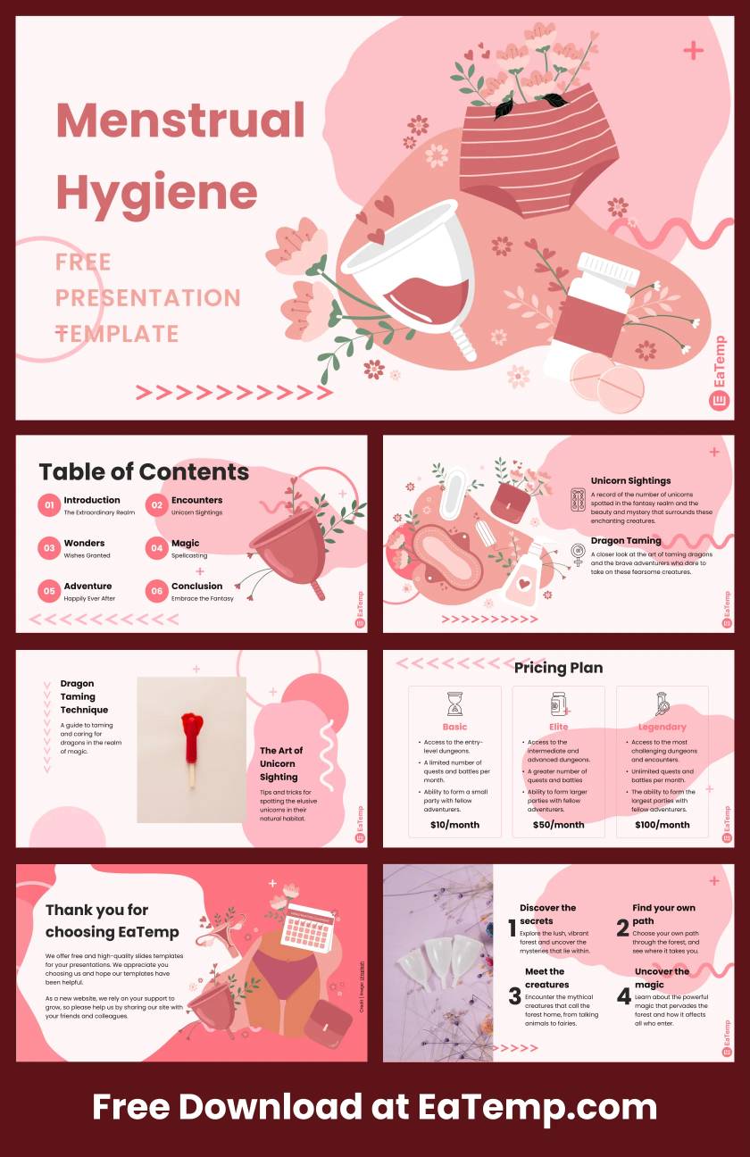 Menstrual Hygiene PPT Presentation Template