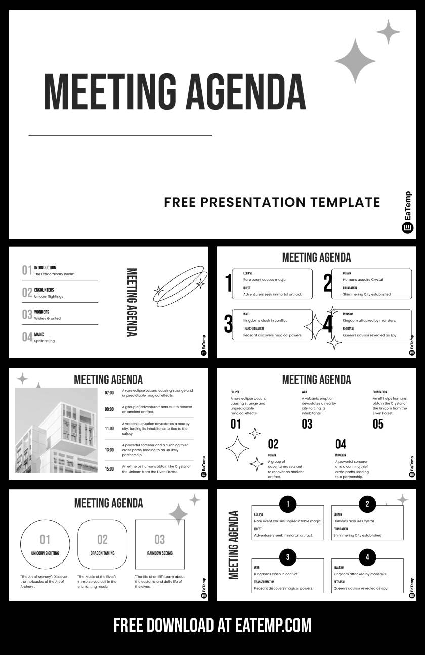 PowerPoint Meeting Agenda Presentation Template