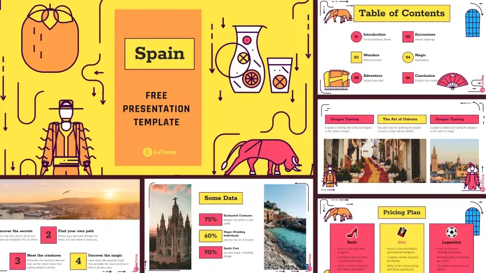 Spain PowerPoint Presentation Template - Cover