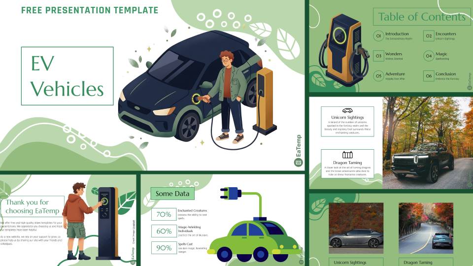 EV Vehicles PPT Presentation Template