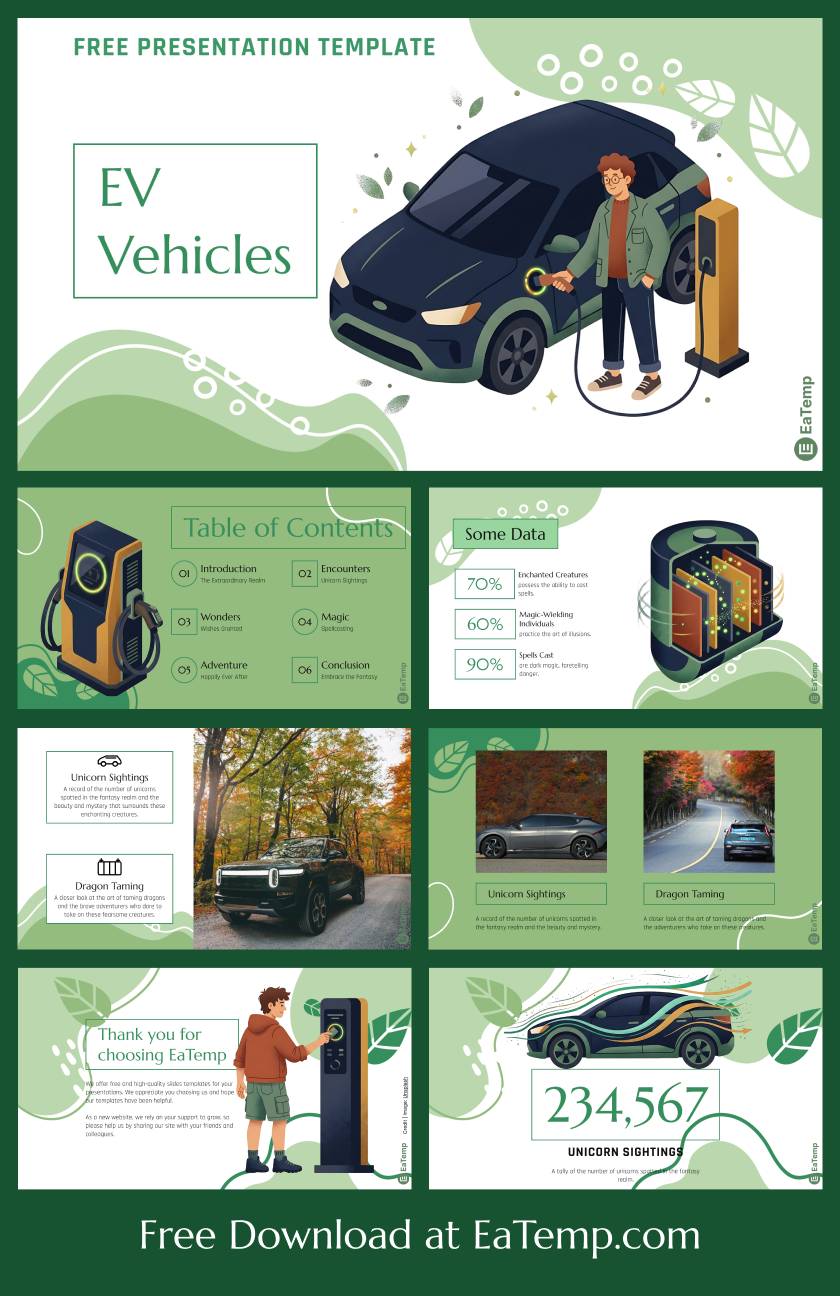 EV Vehicles PPT Presentation Template
