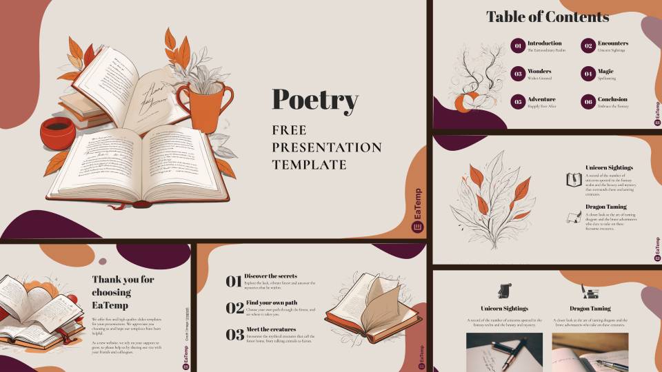 Poetry PowerPoint Presentation Template