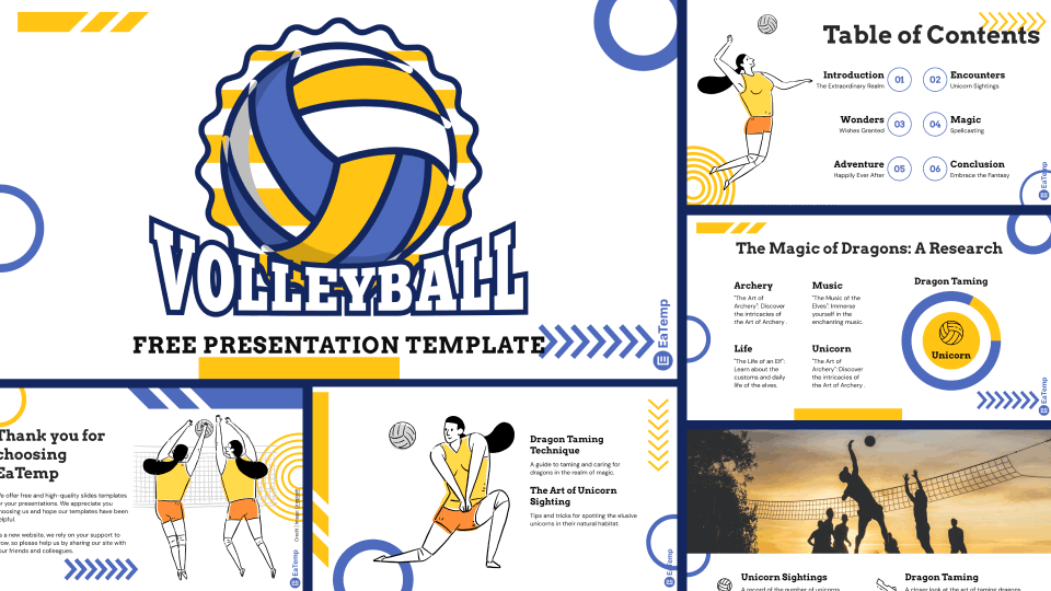 Volleyball PPT Presentation Template