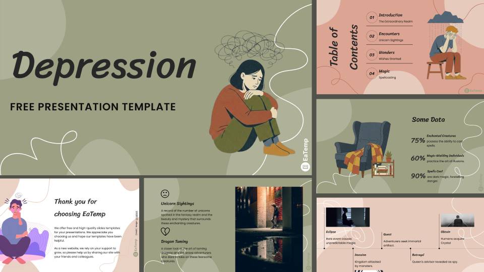 Depression PowerPoint Presentation Template & Google Slides Theme