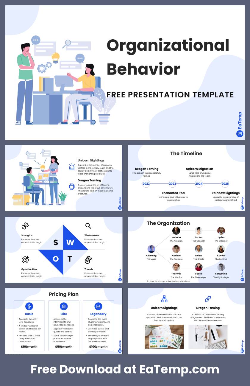 Organizational Behavior PPT Presentation Template