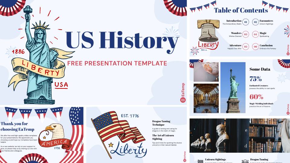 US History PowerPoint Presentation Template - Slides Details