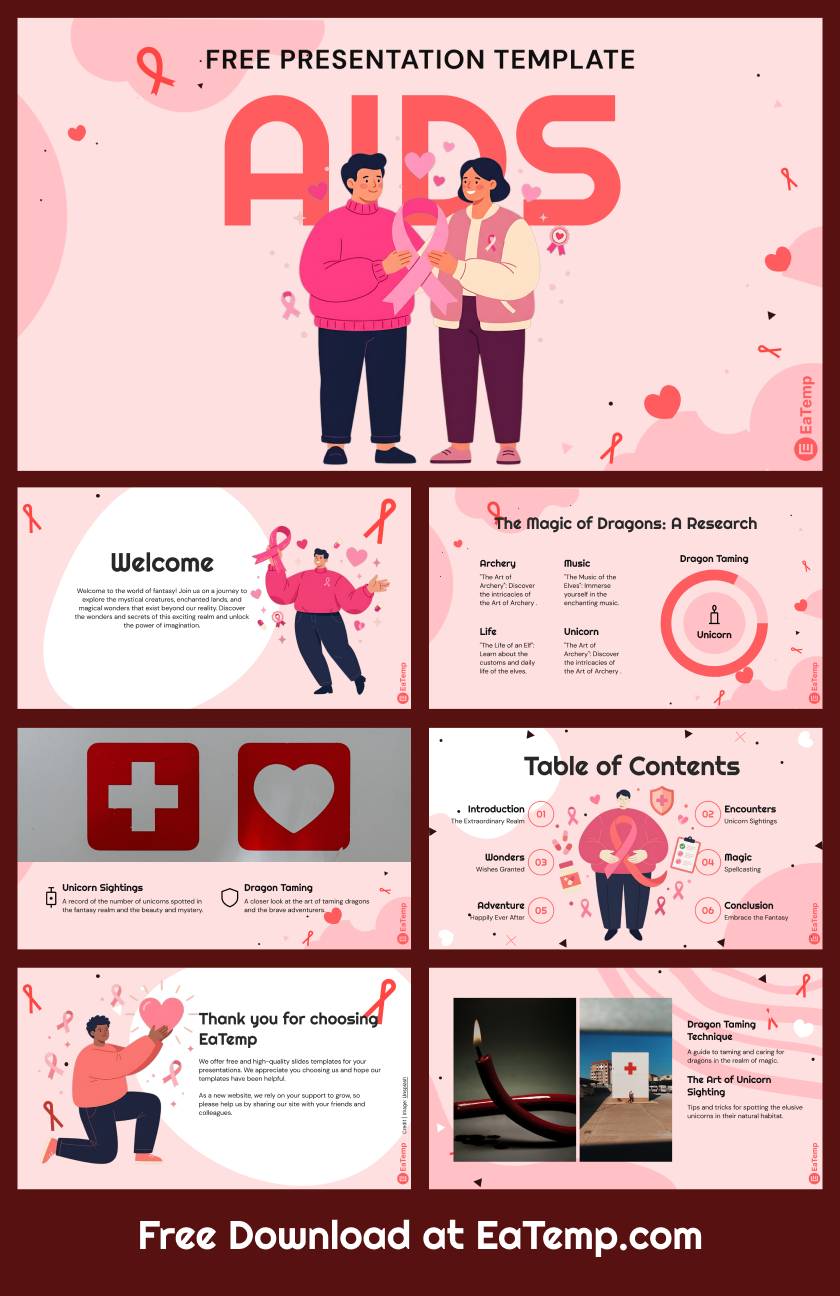 AIDS 13 AIDS PPT Presentation Template