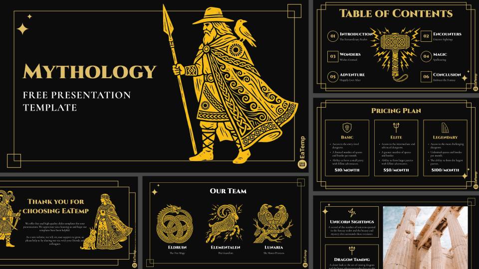 Mythology PowerPoint Presentation Template & Google Slides Theme
