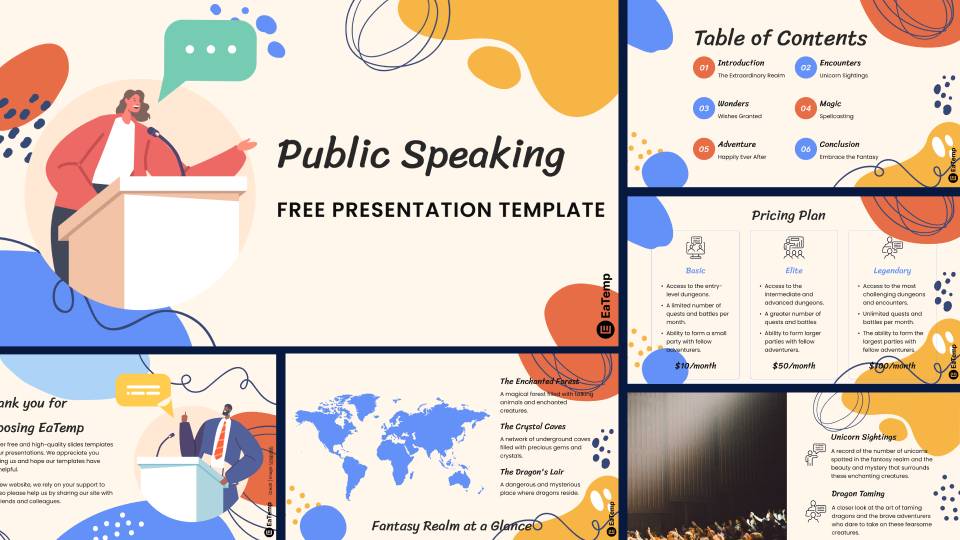 Public Speaking PowerPoint Presentation Template & Google Slides Theme