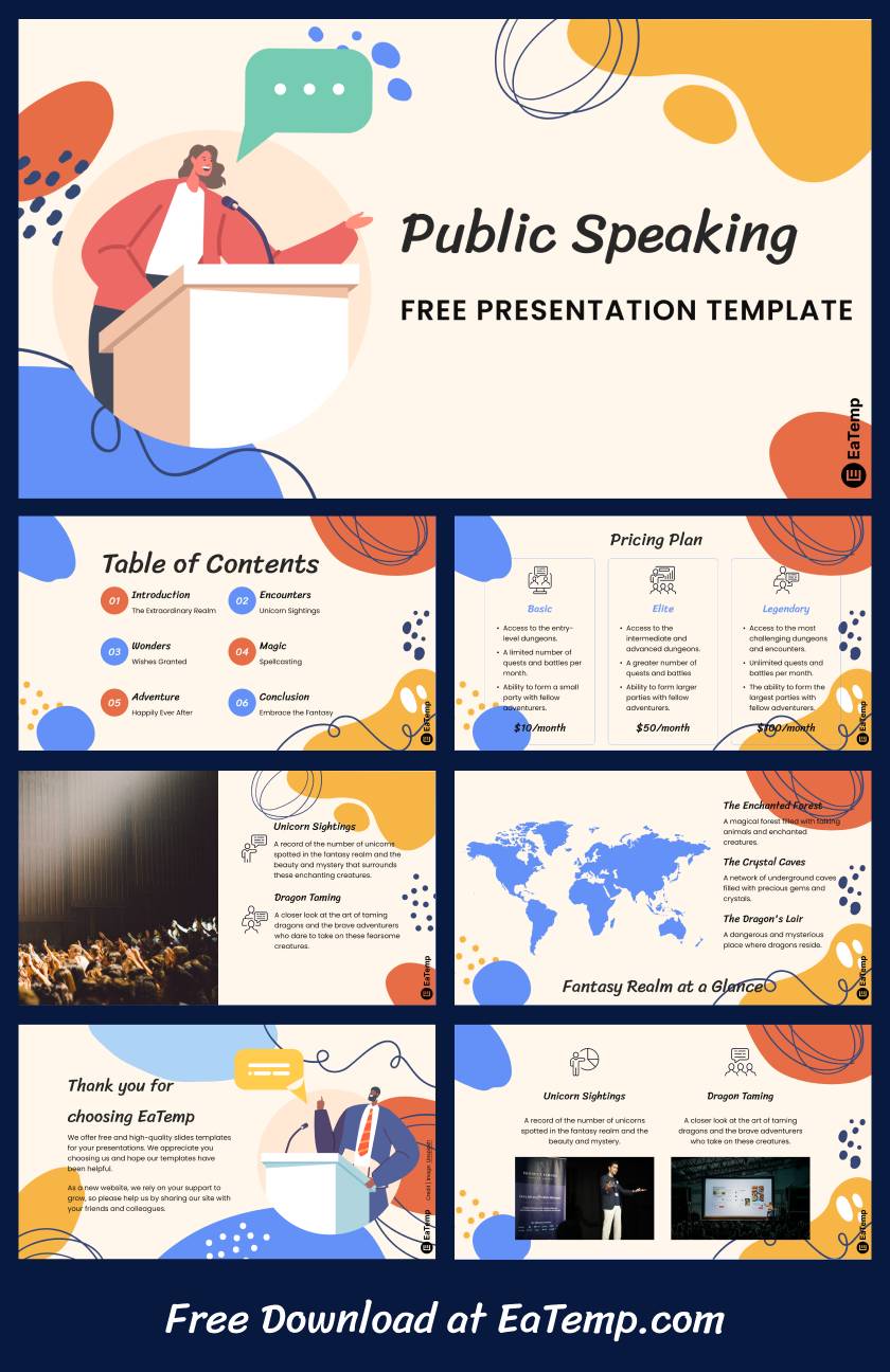 Public Speaking PowerPoint Presentation Template