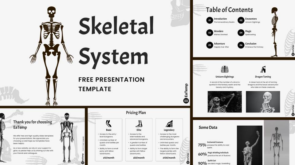 Skeletal System PPT Presentation Template & Google Slides Theme