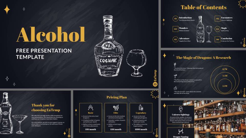Alcohol PPT Presentation Template & Google Slides Theme
