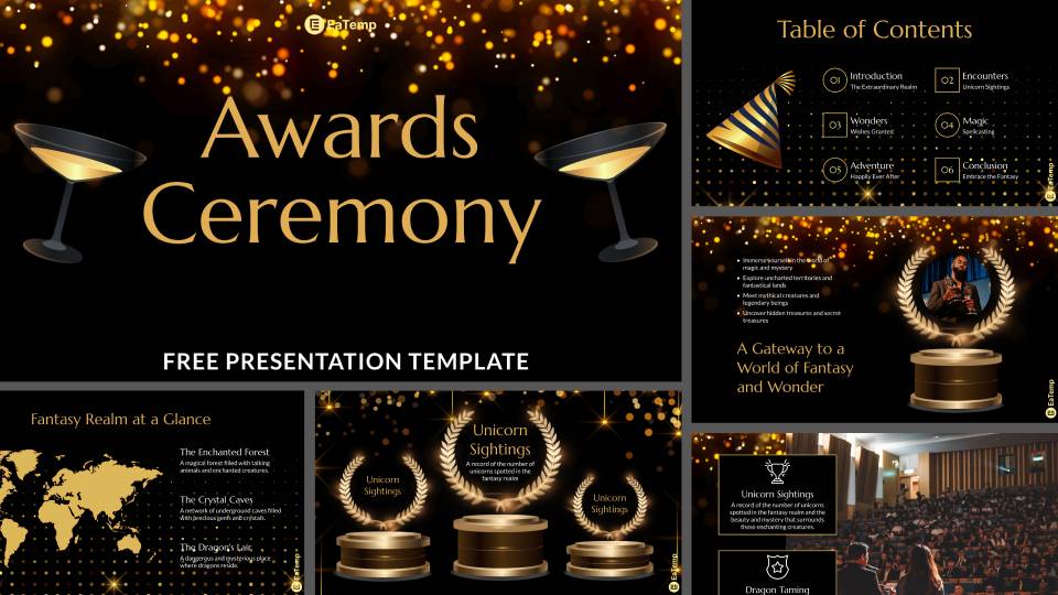 Awards Ceremony PowerPoint Presentation Template & Google Slides Theme