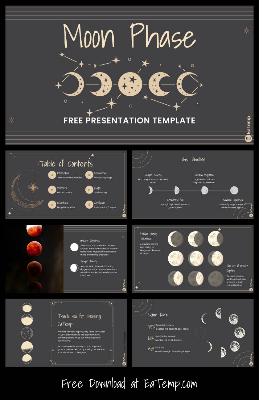 Moon Phase PowerPoint Presentation Template