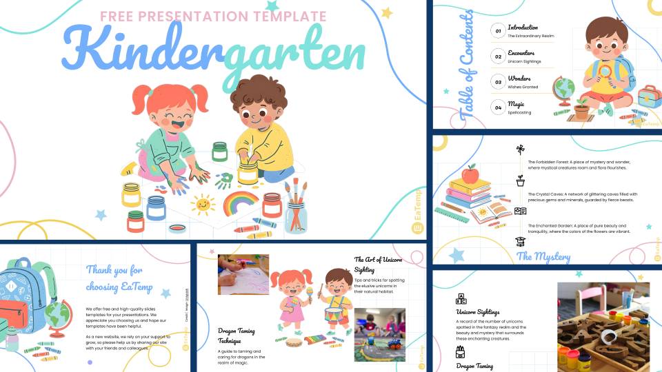 Kindergarten 11 Kindergarten PowerPoint Presentation Template and Google Slides Theme