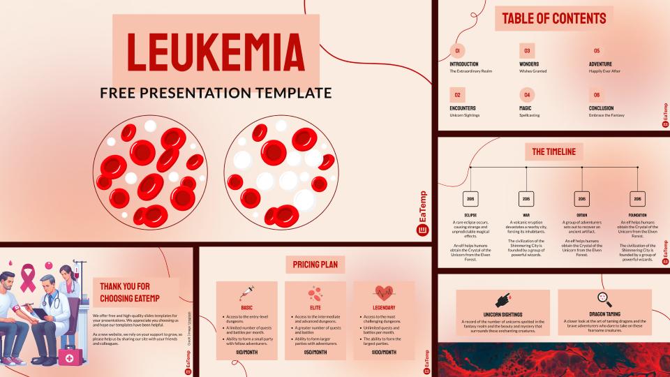 Leukemia PowerPoint Presentation Template and Google Slides Theme