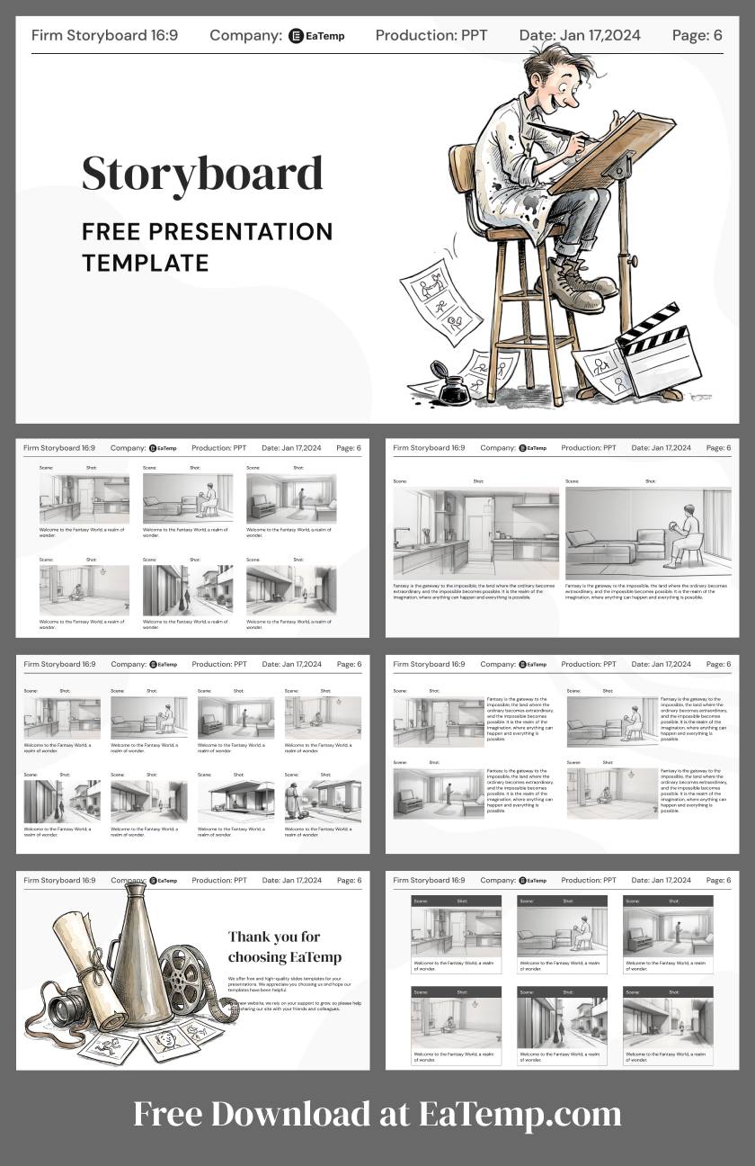 Storyboard 13 Storyboard PowerPoint Presentation Template