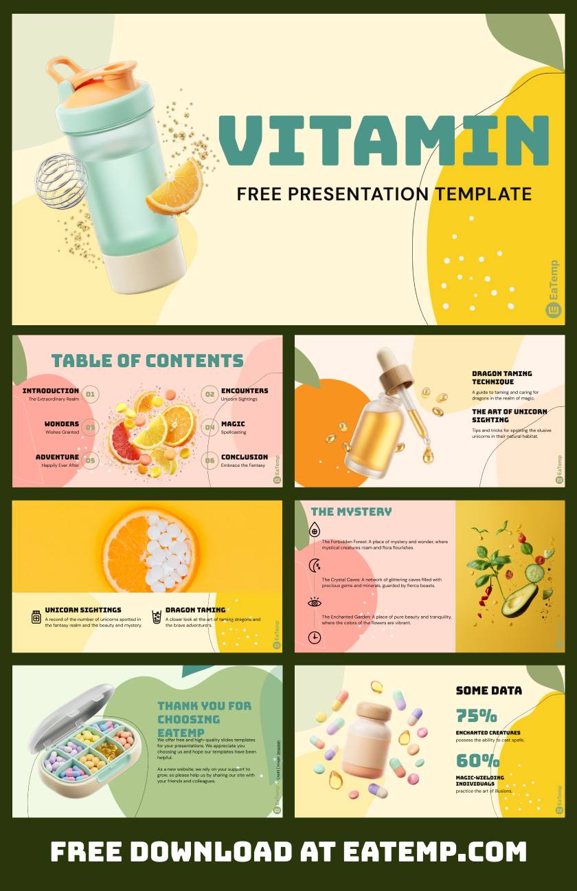 Vitamin 13 Vitamin PowerPoint Presentation Template