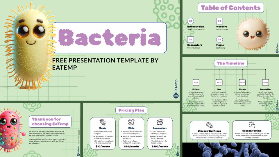 Bacteria PowerPoint Presentation Template and Google Slides Theme