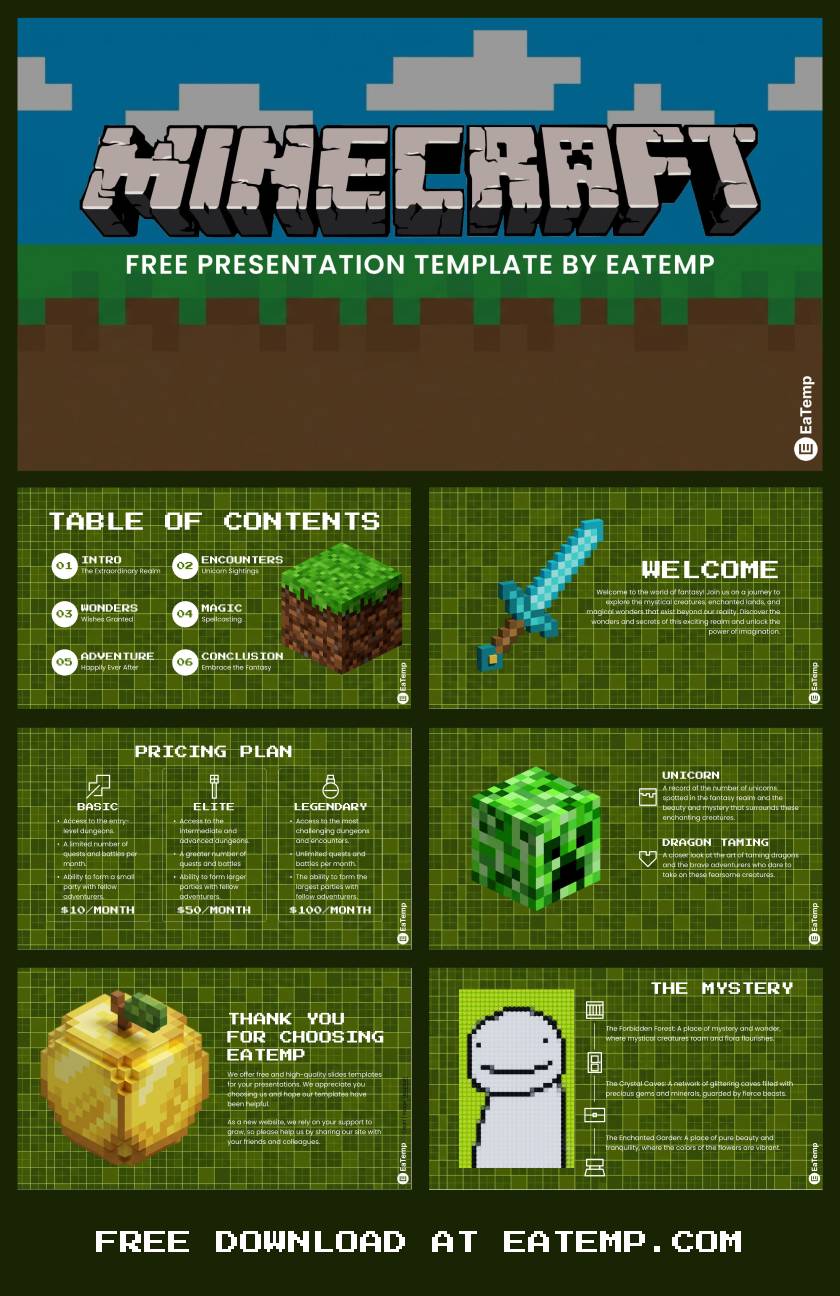 Minecraft PowerPoint Presentation Template
