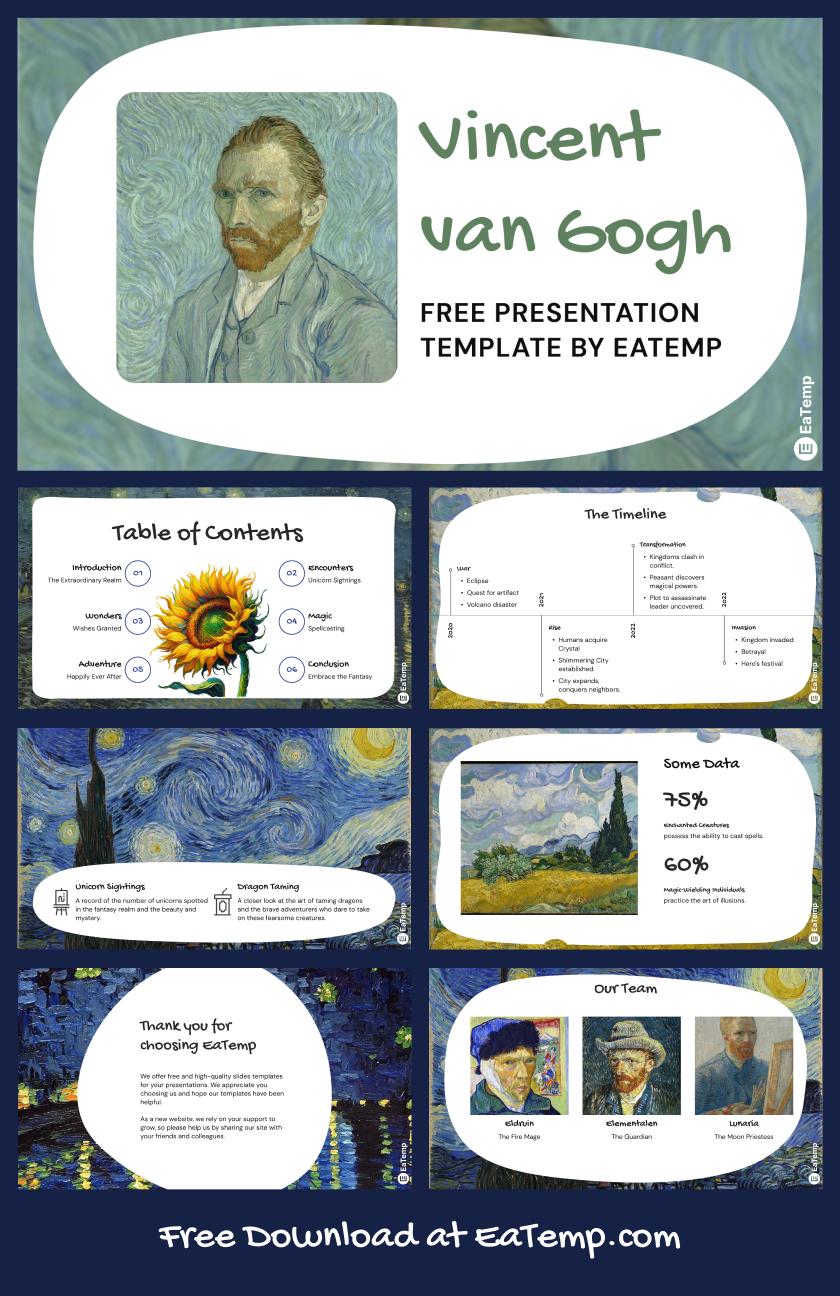 Vincent van Gogh PowerPoint Presentation Template & Google Slides Theme