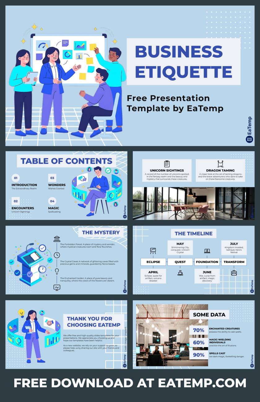 Business Etiquette PowerPoint Presentation Template